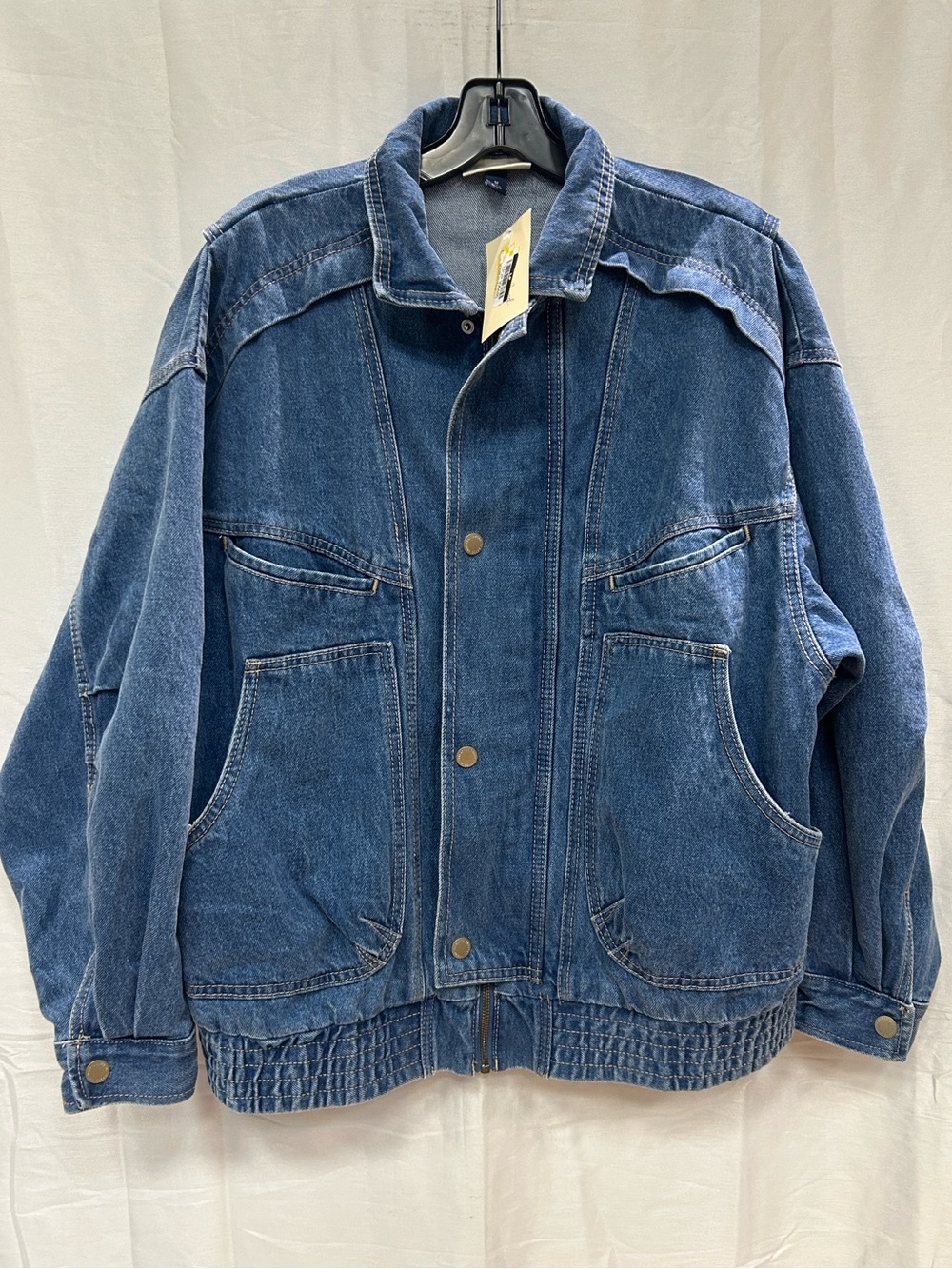 Universal Thread Denim Bomber Jacket in Blue